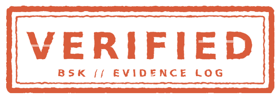 Verified: Beach Survival Kit evidence log
